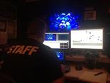 Nick Madeo editing the Neil Peart tribute video.